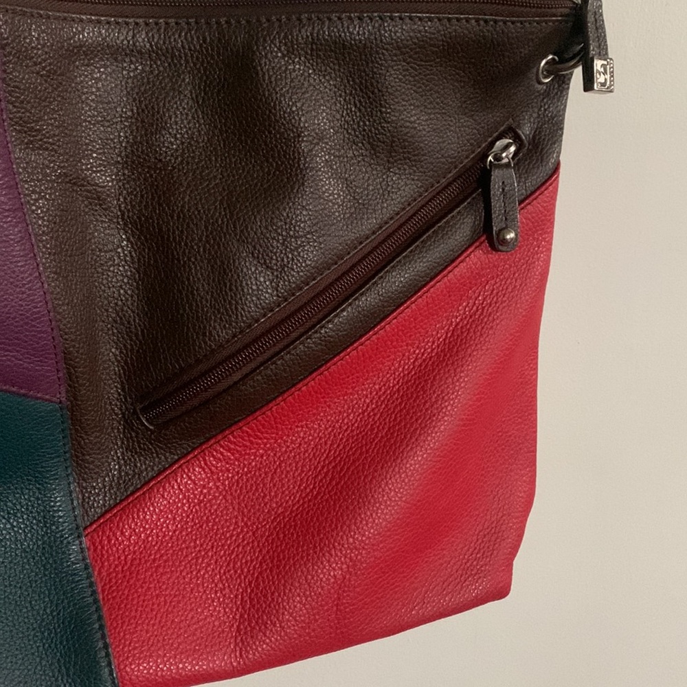 Leather patchwork purse - Picture 3 of 11